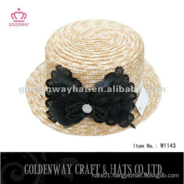Ladies wheat straw sun hat with fastionable design summer beach hats